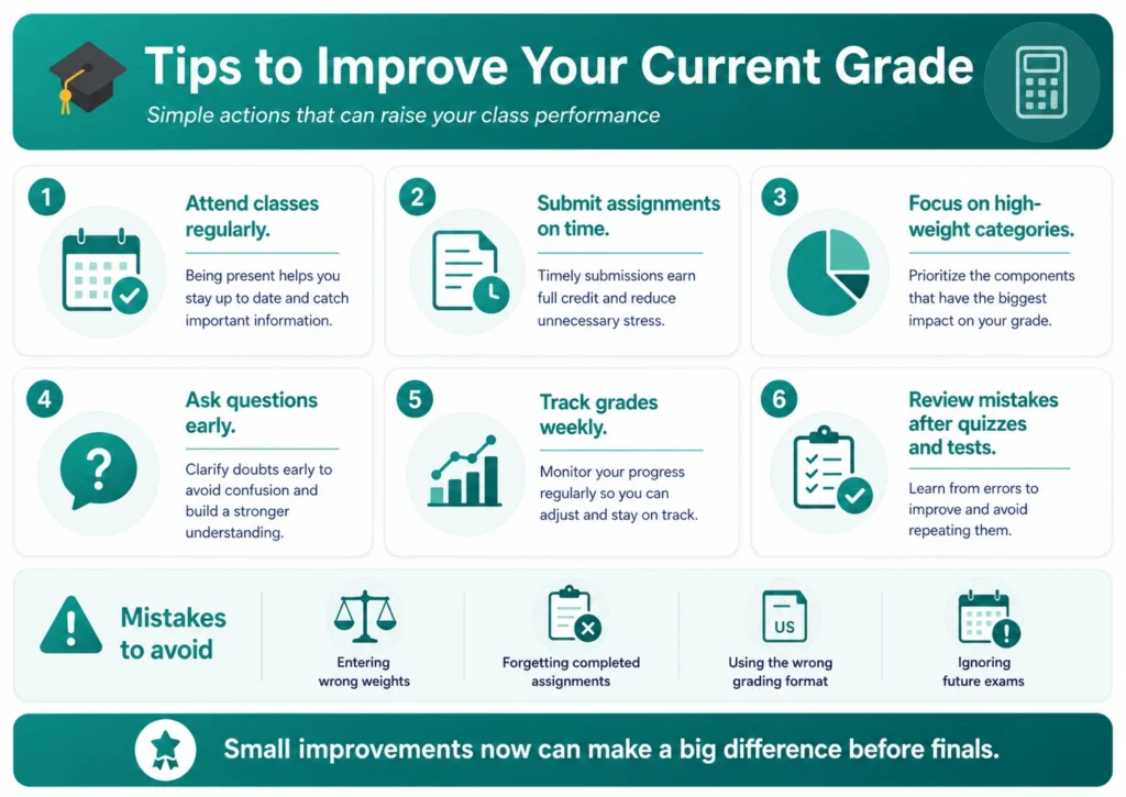 Current Grade Calculator 4 Simple ways to improve your current class grade